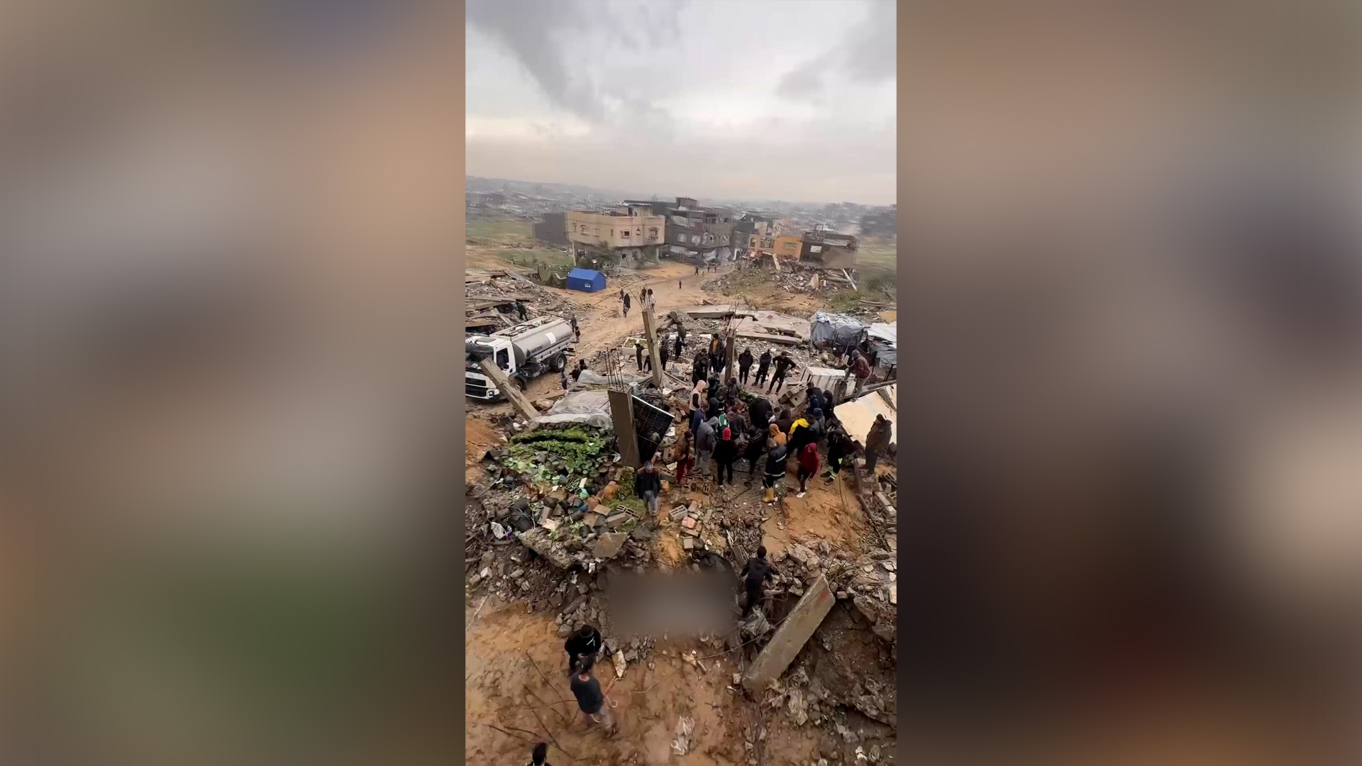 Gaza rescuers pull bodies from another collapsed house amid severe storm