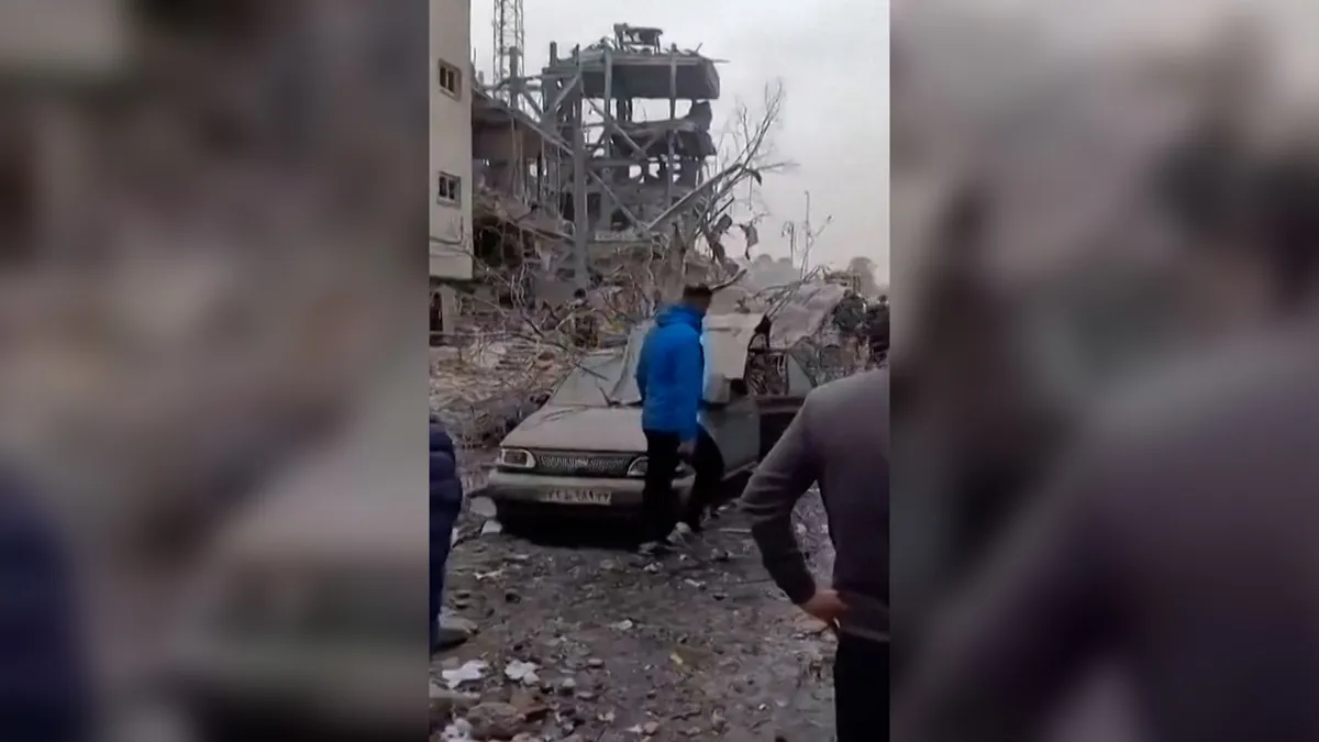 Damage caused to buildings in Tehran following US-Israeli strikes
