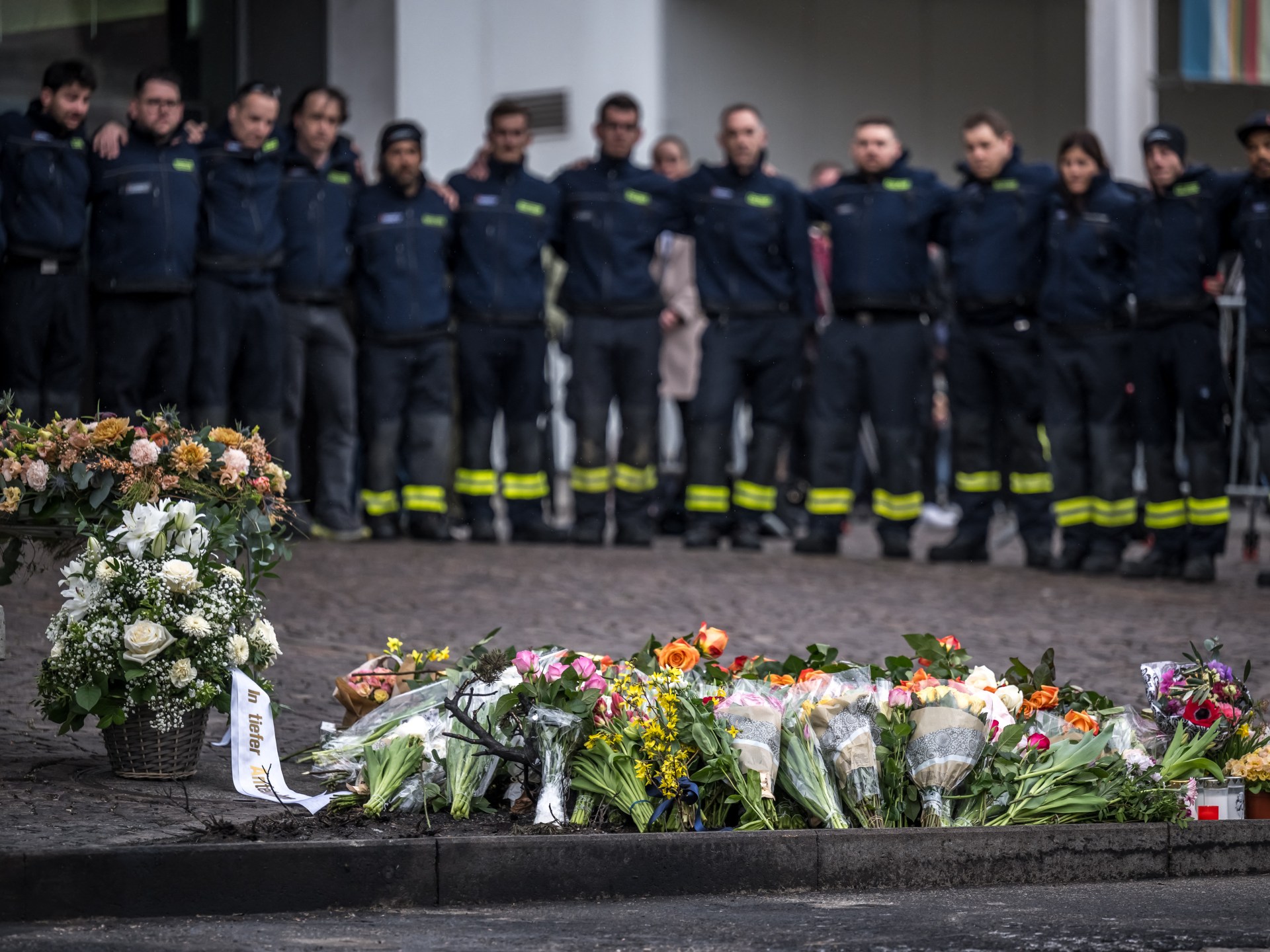 Six die in Swiss bus fire after man thought to have set himself alight