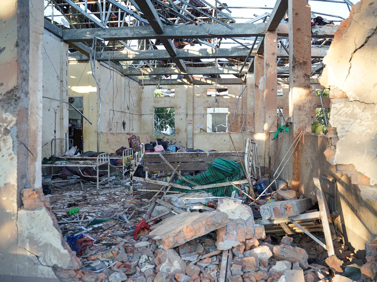 Myanmar military says armed groups used hospital it bombed, killing dozens