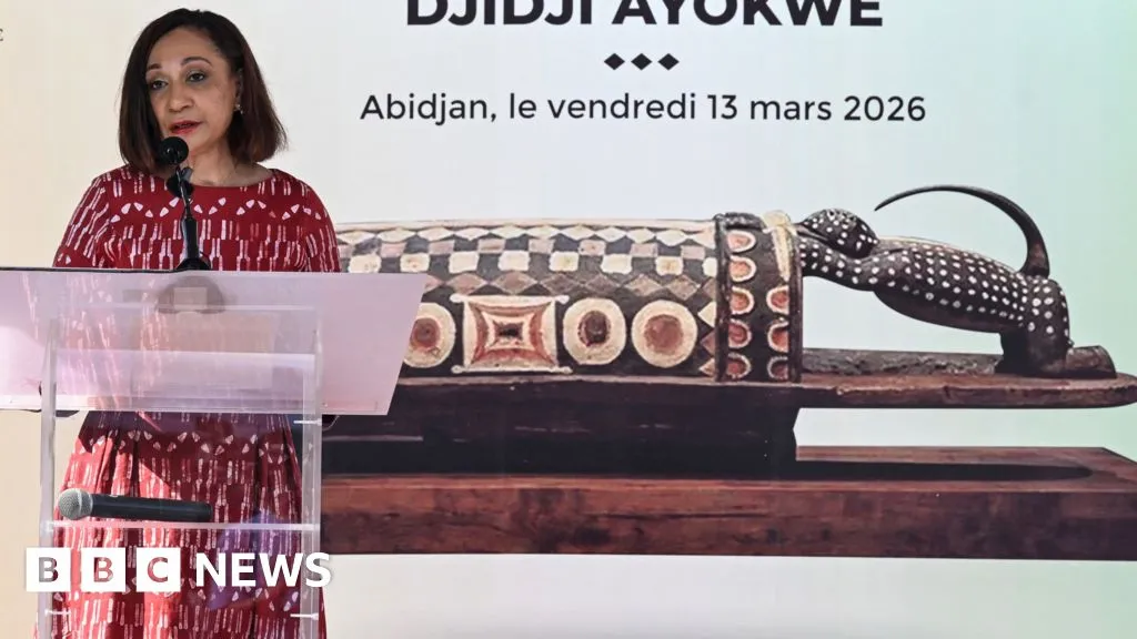 France returns sacred 'talking drum' looted during colonial rule to Ivory Coast