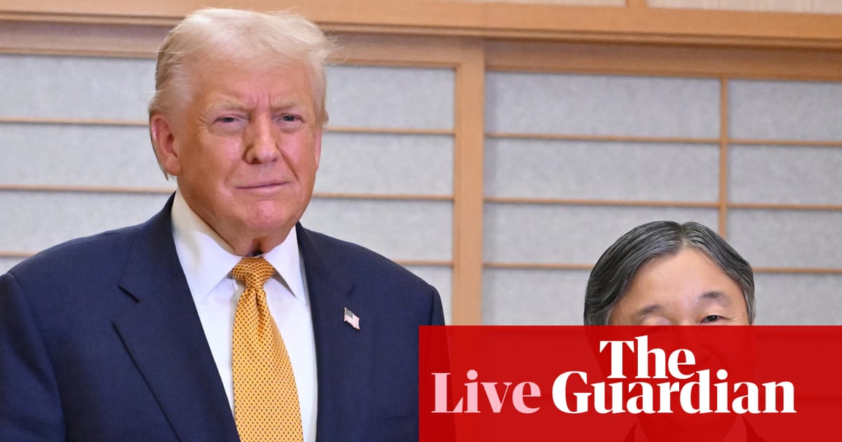 Donald Trump greeted by Emperor Naruhito in Japan before meeting new prime minister – US politics live
