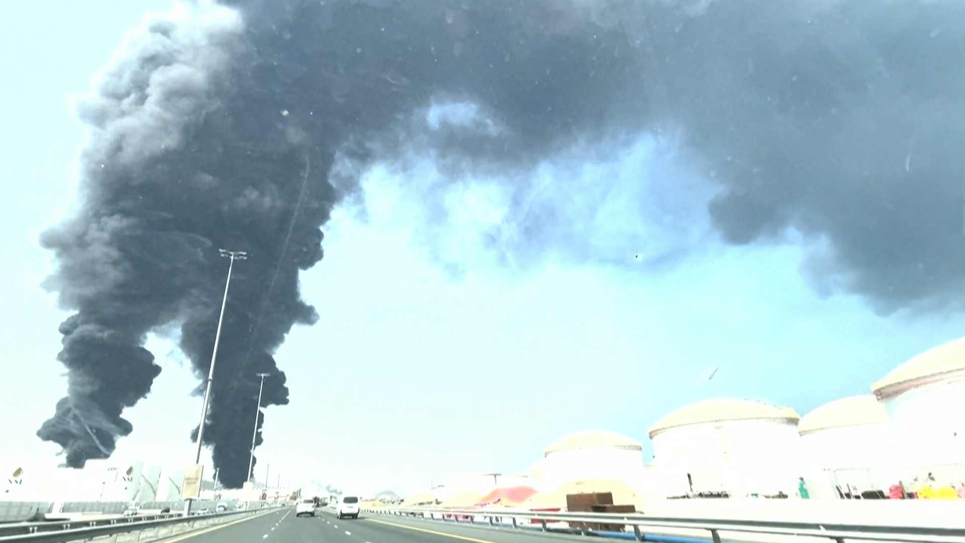 Smoke rises from Fujairah oil facility in UAE