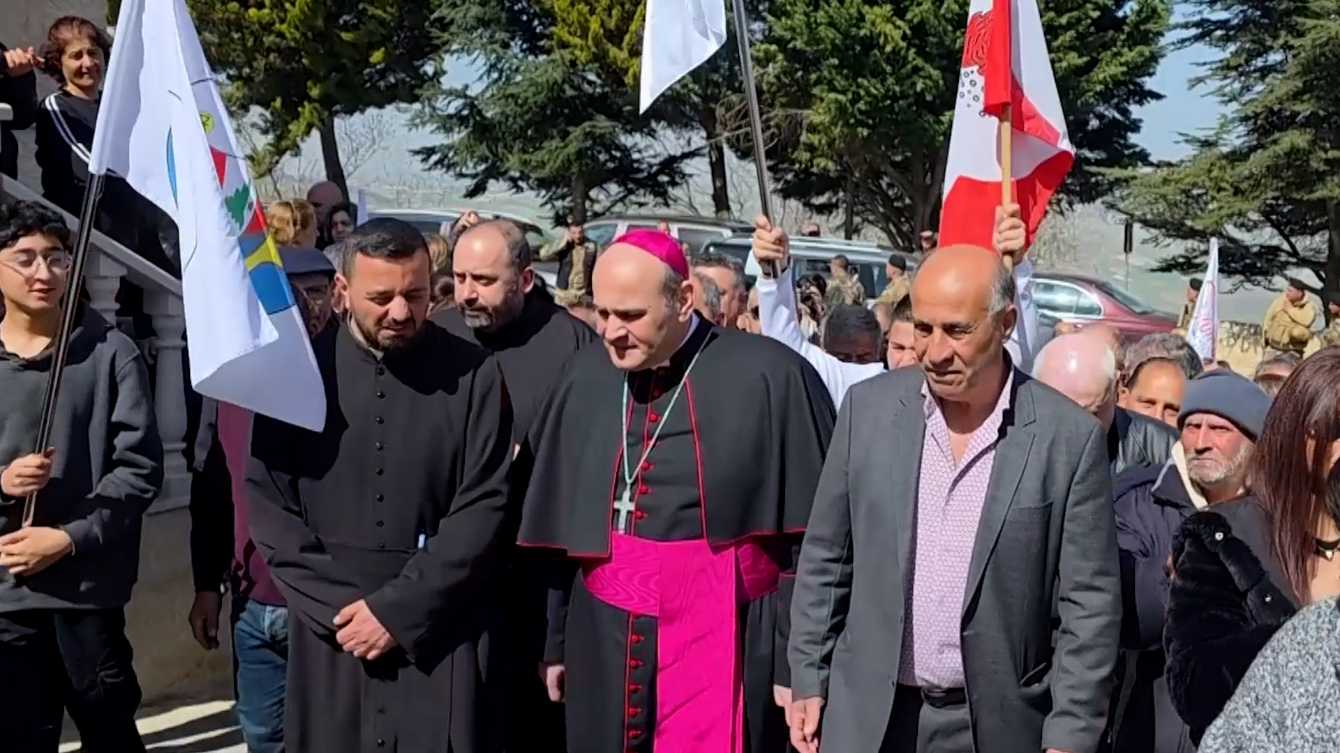 Vatican envoy visits Lebanese church after priest killed in shelling