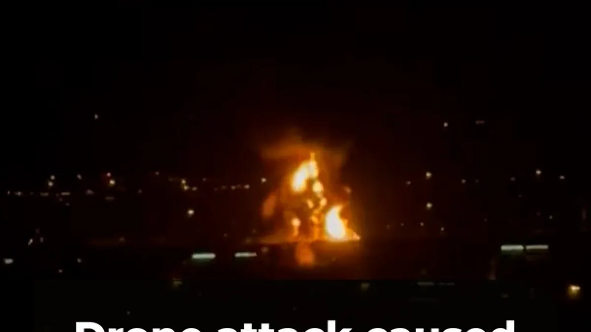 Fire erupts at Dubai airport following drone attack