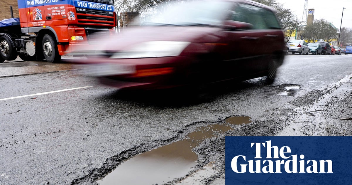 ‘National disgrace’: pothole repair backlog hits record £18.6bn in England and Wales