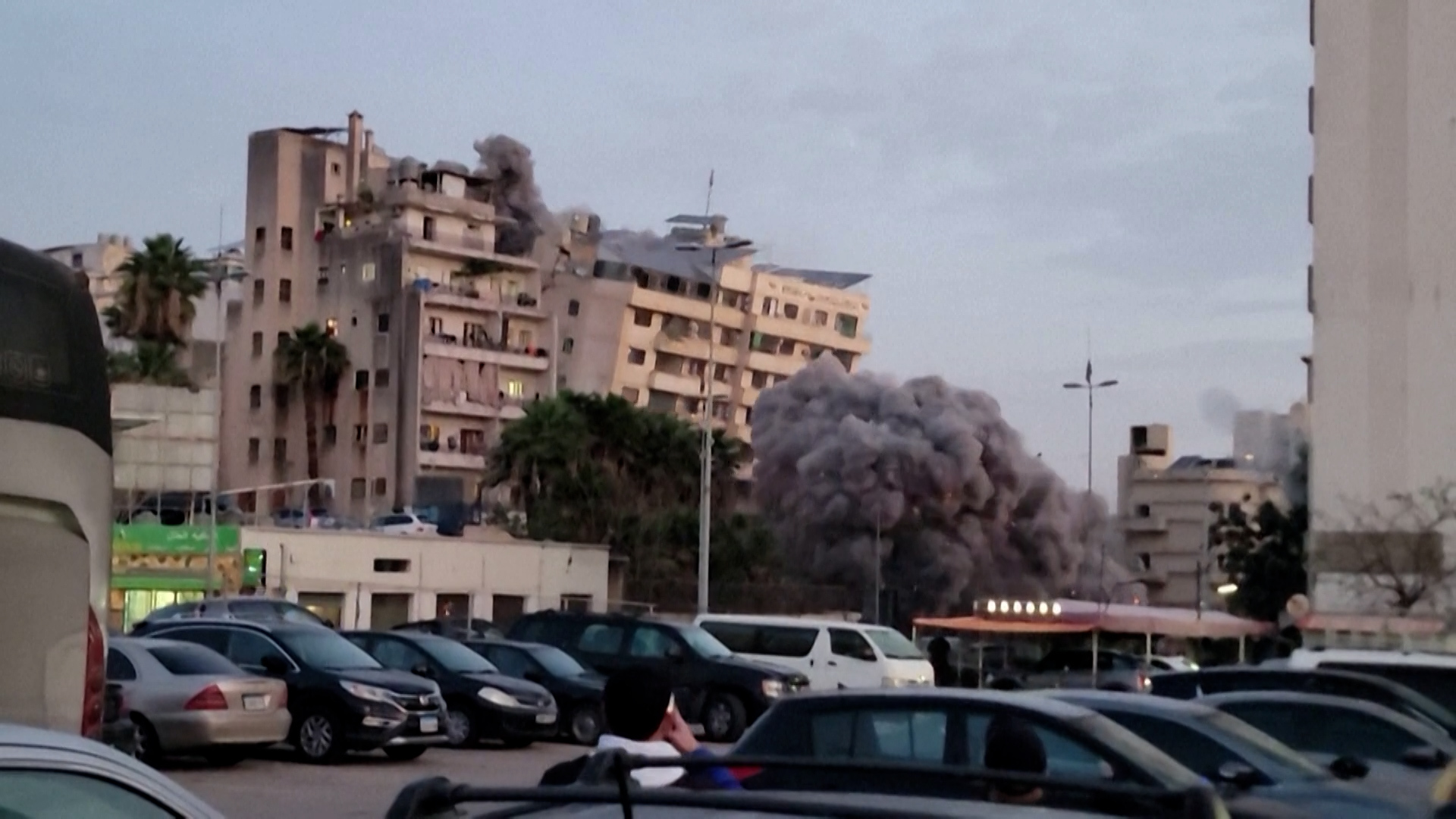 Israeli air strike flattens residential building in Beirut