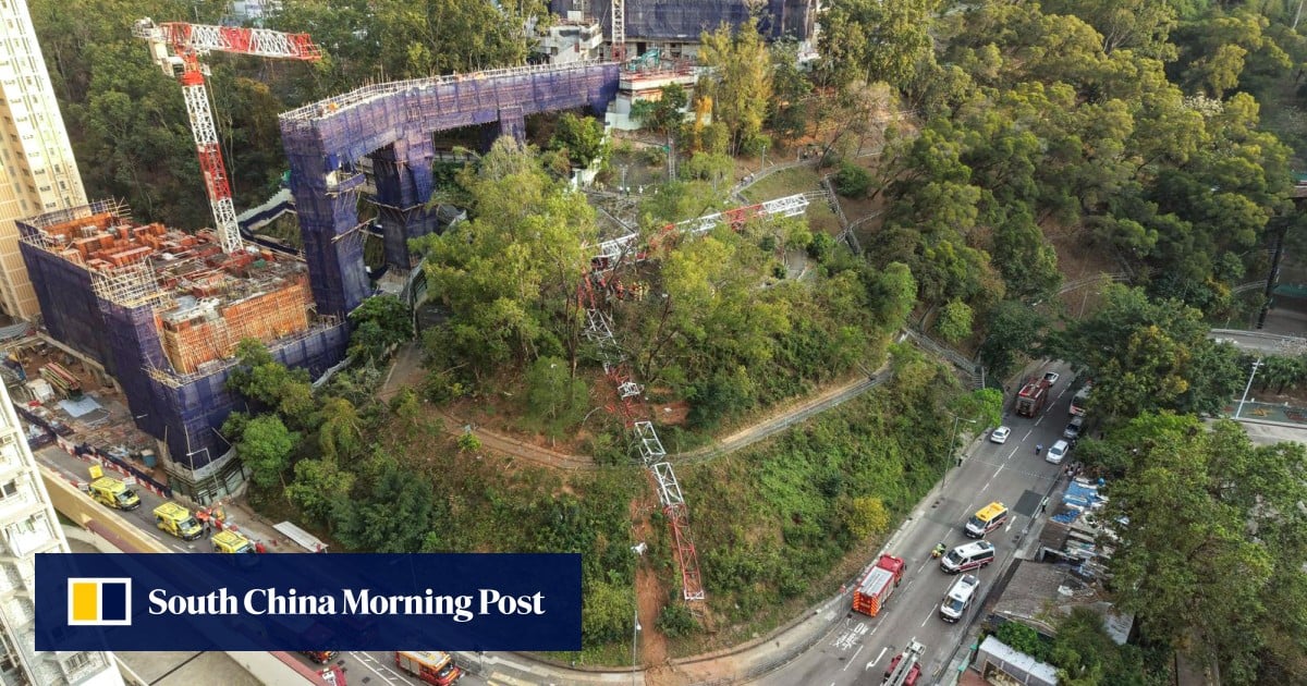 Operator killed as tower crane collapses at Hong Kong construction site