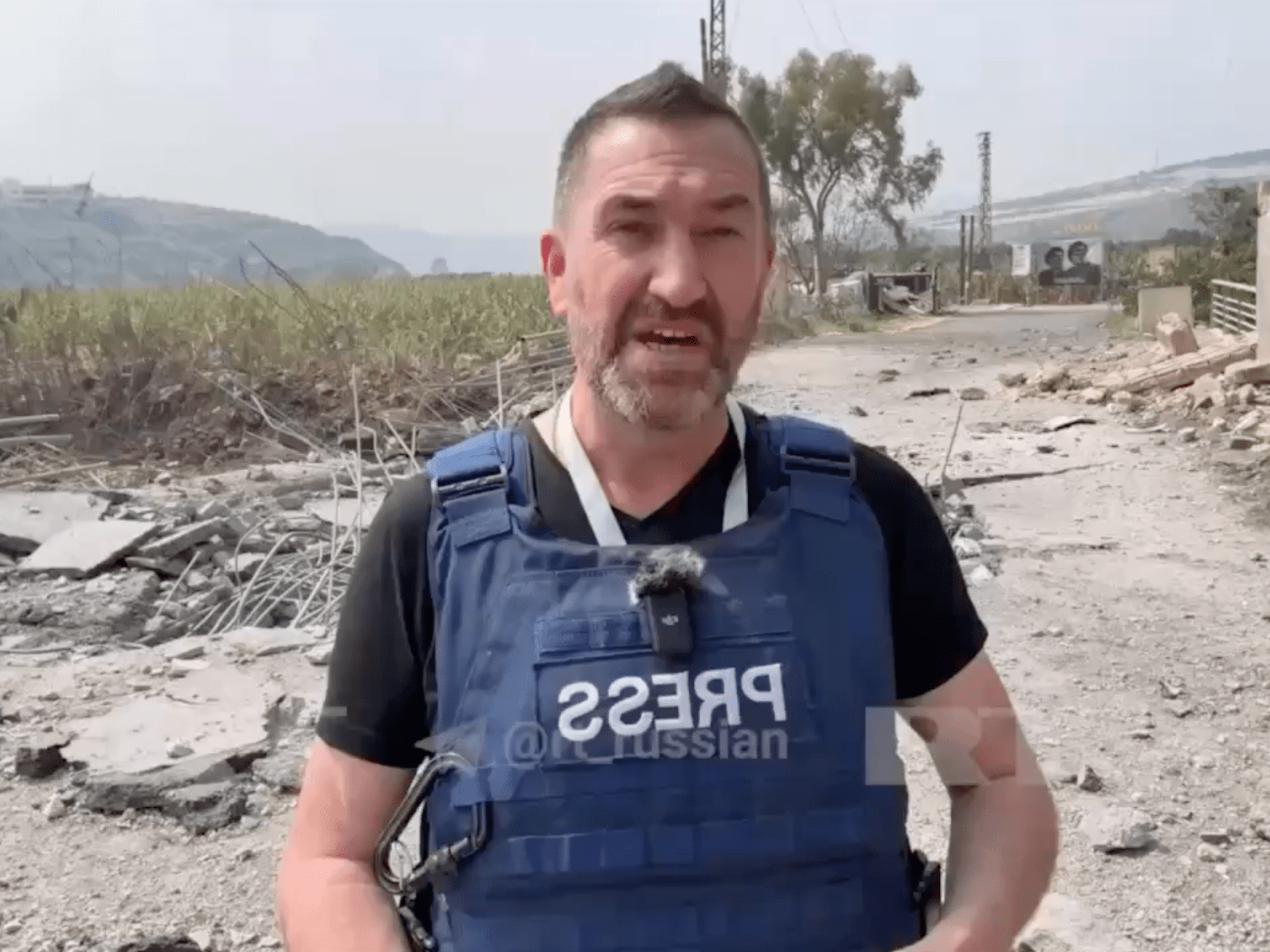 Missile strikes close to reporter during Israeli attacks in Lebanon