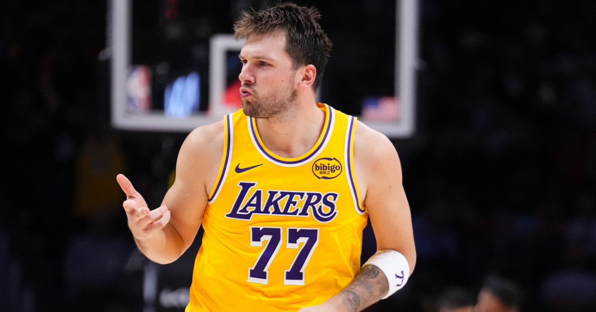 Luka Doncic scores 60 points as Lakers rally to defeat Heat in NBA