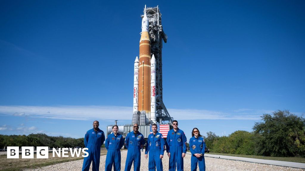 Nasa's Moon rocket Artemis rolls back to pad for possible April launch
