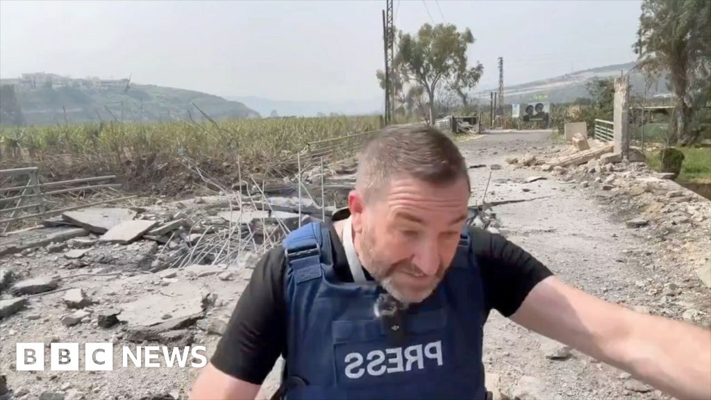 Watch: Missile lands next to presenter during live report from Lebanon