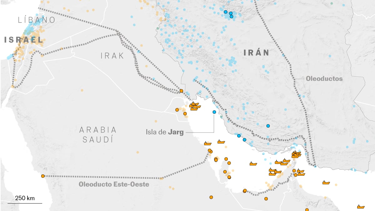 Mapas | La escalada de bombardeos a la infraestructura energética de Oriente Próximo
