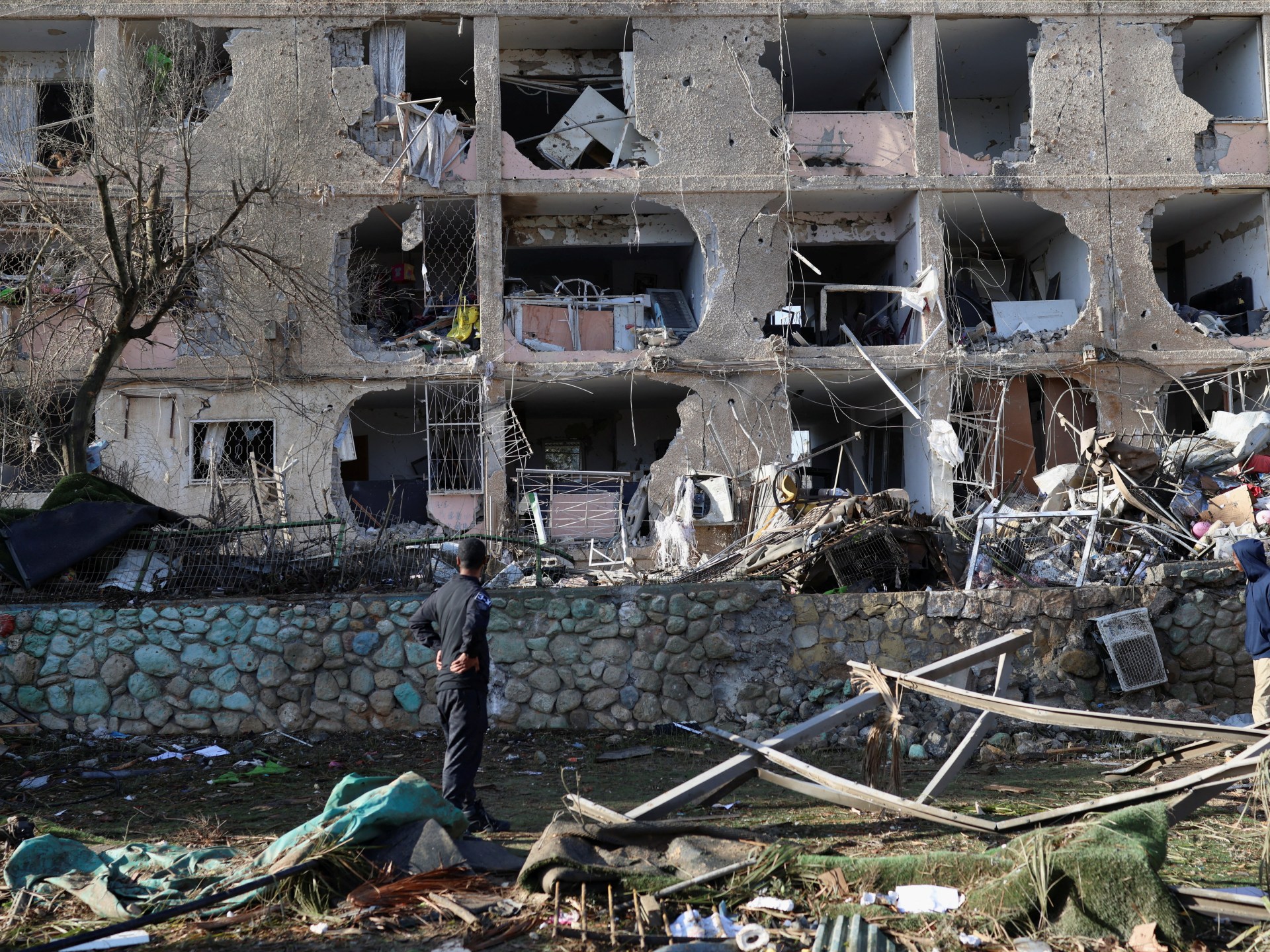 Aftermath of Iranian missile strikes near Israel’s nuclear facility