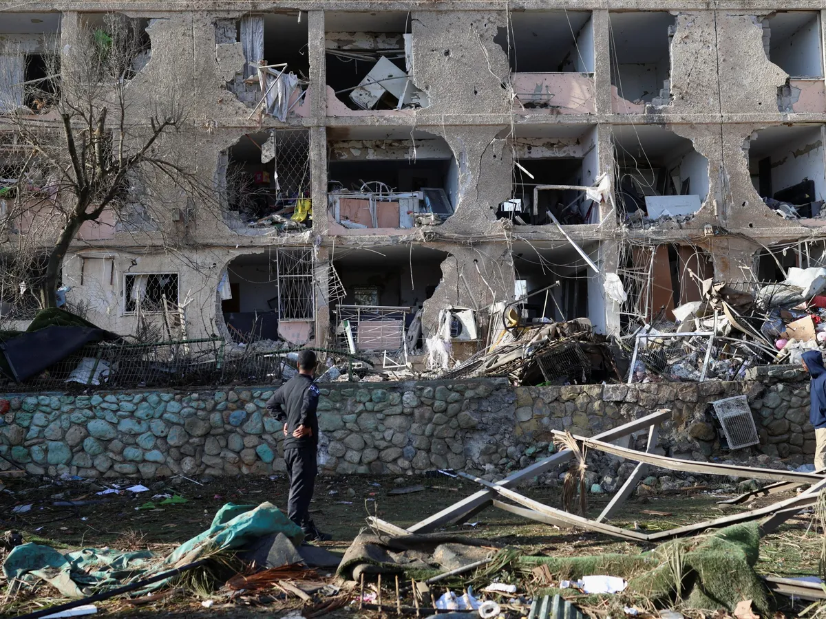 Aftermath of Iranian missile strikes near Israel’s nuclear facility