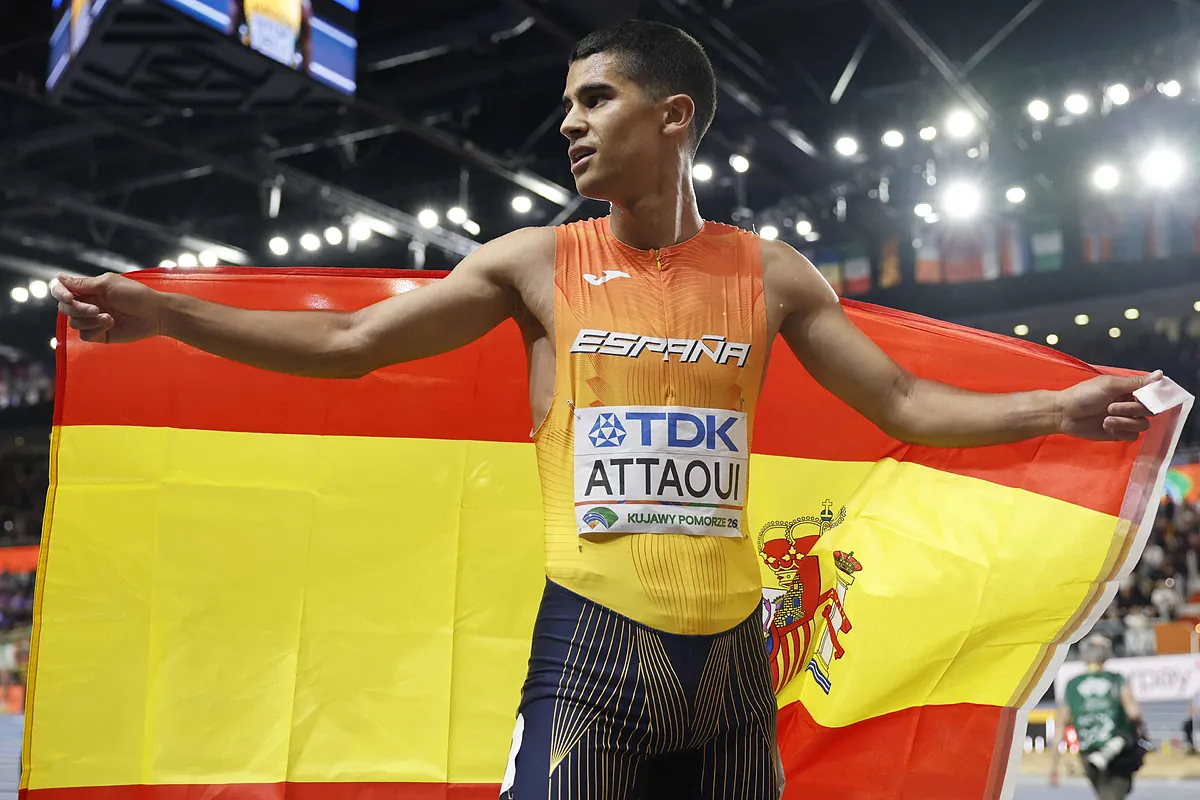 Moha Attaoui se cuelga el bronce en el 800, la cuarta medalla de España en el mundial indoor