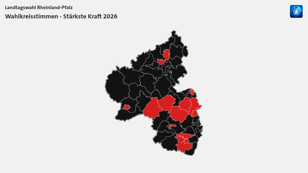 Wahlkarte zur Landtagswahl in Rheinland-Pfalz 2026