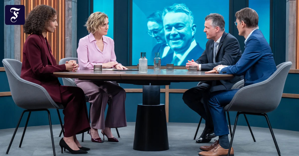 TV-Kritik „Caren Miosga“: „Wenn wir Aufgaben lösen, wird der blaue Balken kleiner werden“