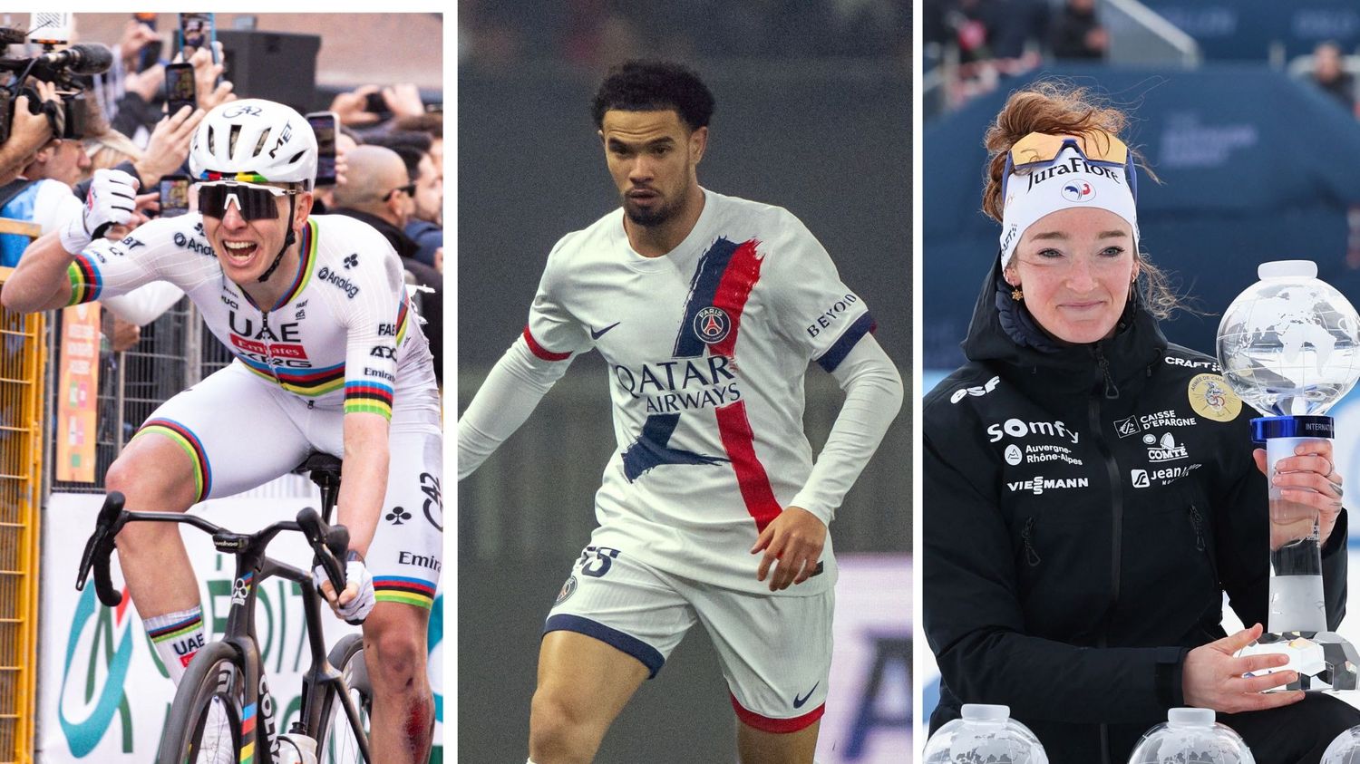 Tadej Pogacar monumental, le PSG tient son rang, Lou Jeanmonnot et Eric Perrot concluent en beauté... Le récap sport du week-end