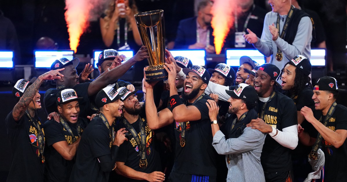 Knicks rally to beat Spurs, win first NBA Cup final