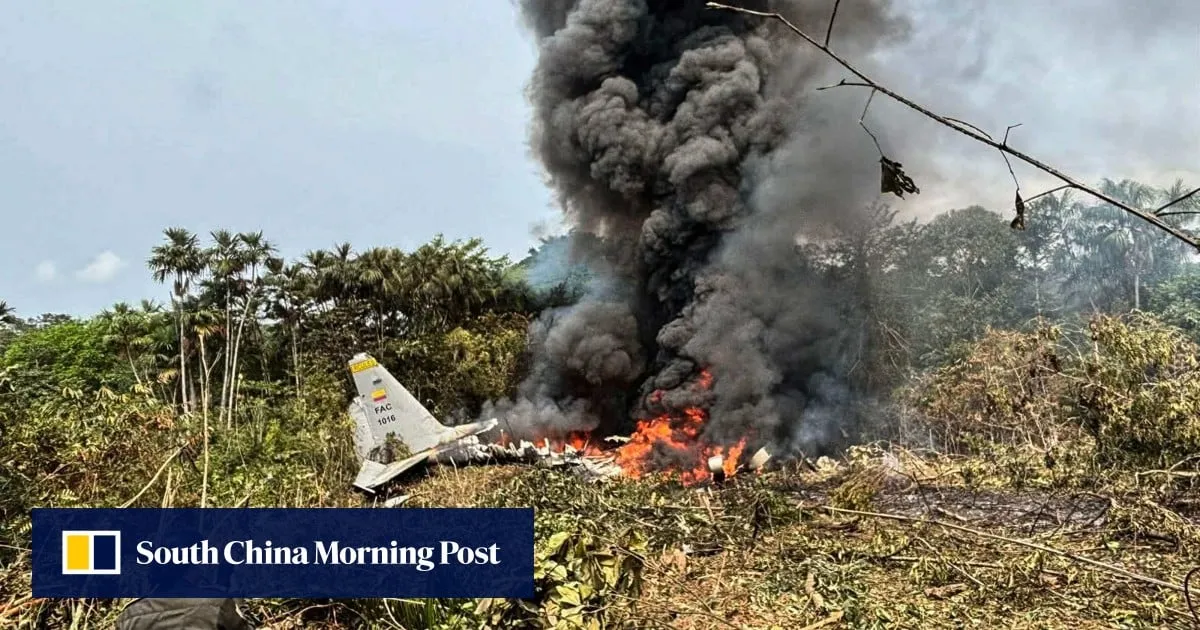 Dozens of soldiers feared dead after Colombian military plane crashes on take-off