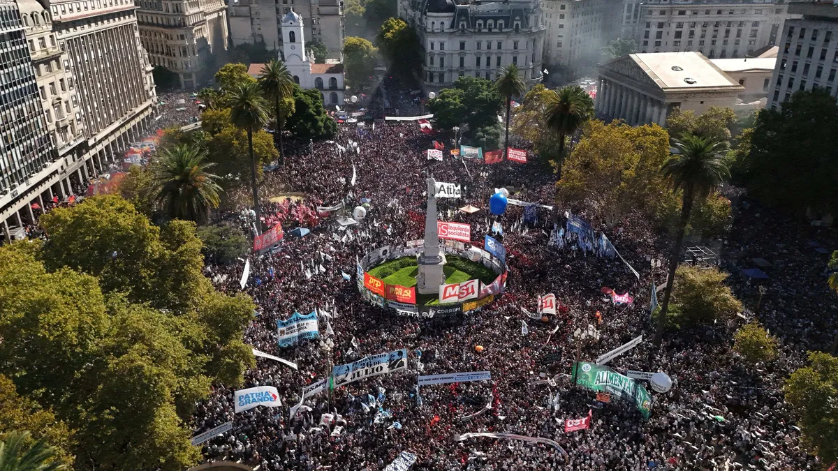 Thousands march to mark 50th anniversary of Argentina’s bloody coup