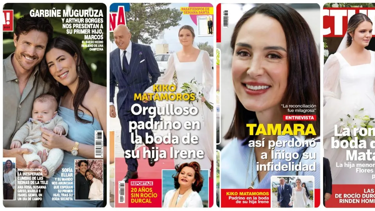 
                                                                                                                           Garbiñe Muguruza, Tamara Falcó y la hija de Kiko Matamoros protagonizan las portadas
                                                                                                                       