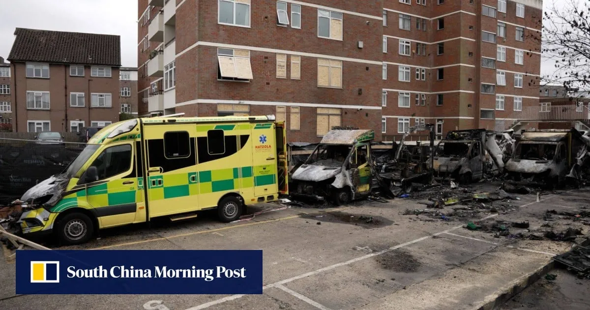 UK police arrest 2 men over Jewish ambulances arson attack