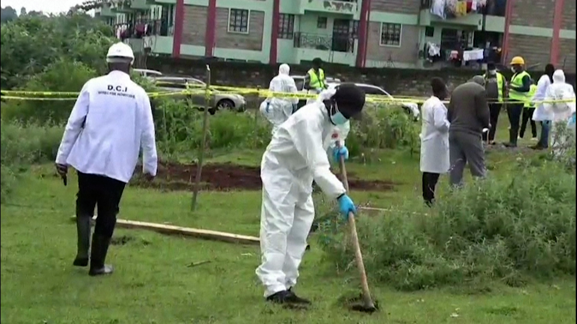 Dozens of bodies including children exhumed from mass grave in Kenya