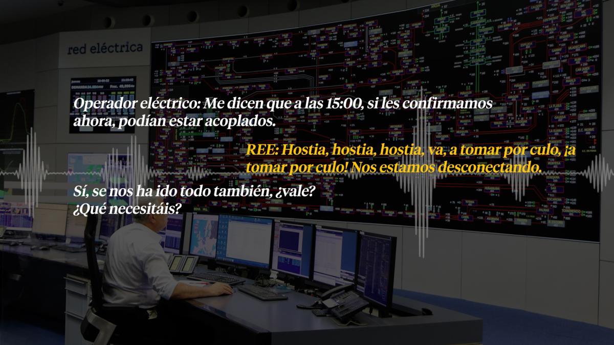 
                    Los audios del día del apagón: “Hostia, hostia, ¡a tomar por culo! Nos estamos desconectando”
                