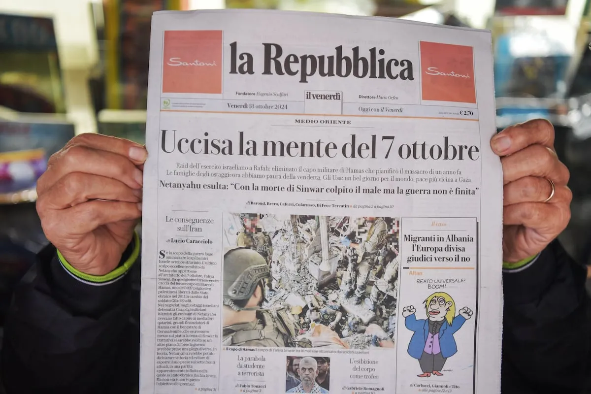 ‘La Repubblica’, el histórico diario italiano, pasa a manos de un grupo de prensa con relaciones con Arabia Saudí y afín a Trump