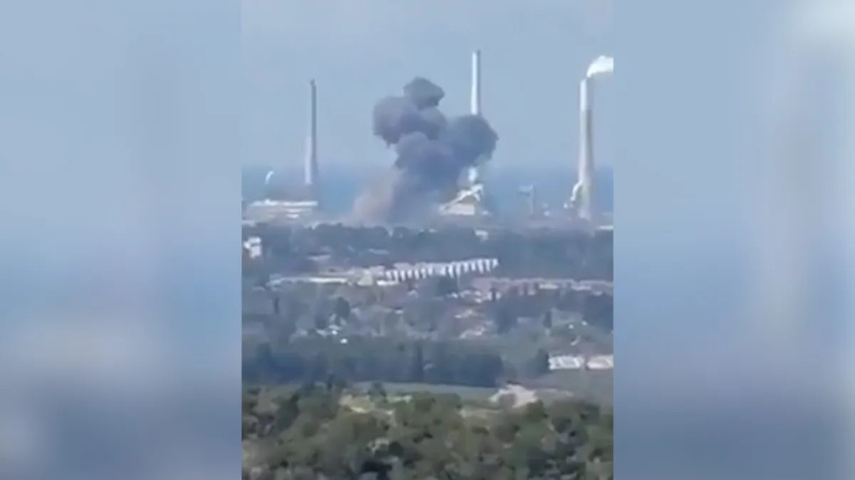 Explosions and smoke seen as Iranian missiles hit Israel