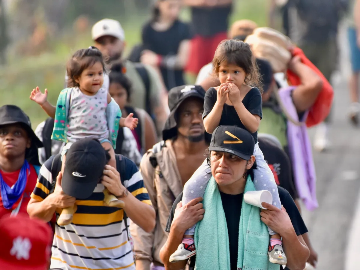 Migrants march in southern Mexico to denounce immigration restrictions