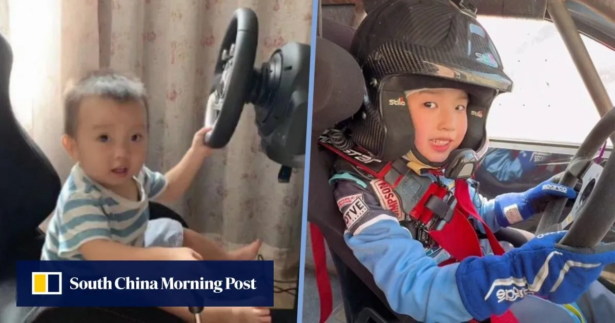Boy, 7, is youngest professional rally car driver in China, starting race journey at age 1