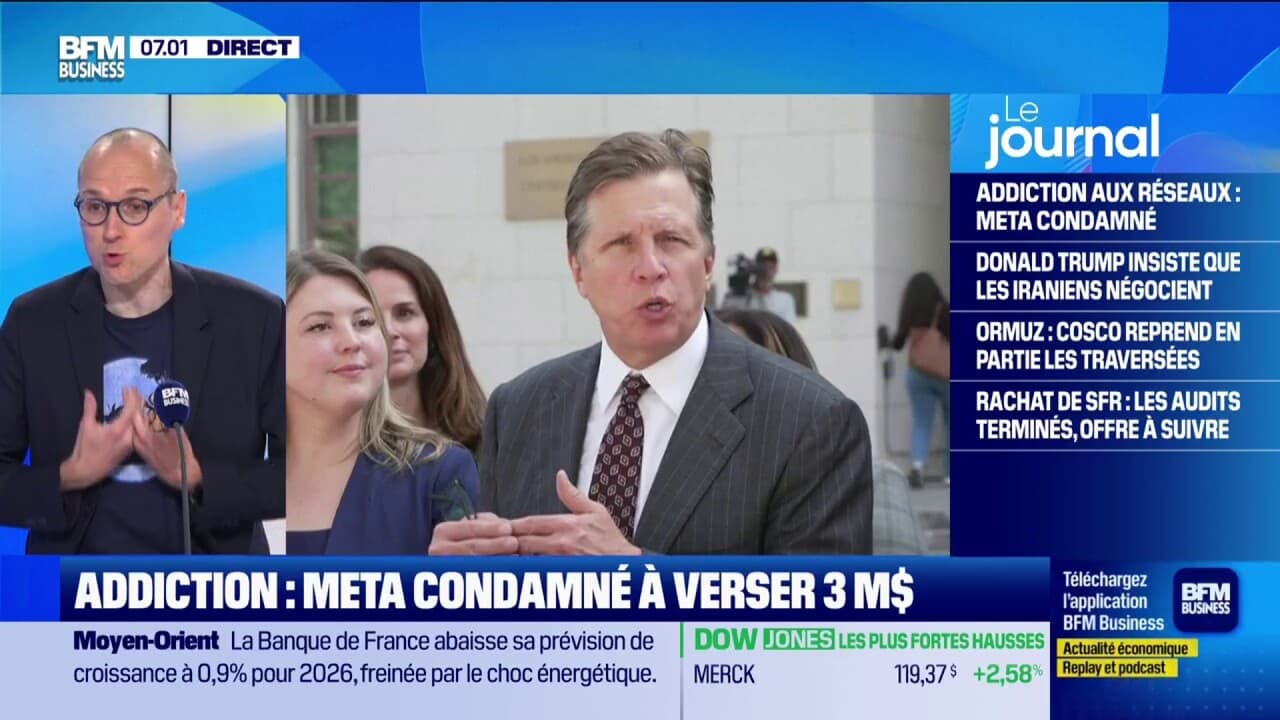 Addiction : Meta condamné à verser 3 millions d'euros