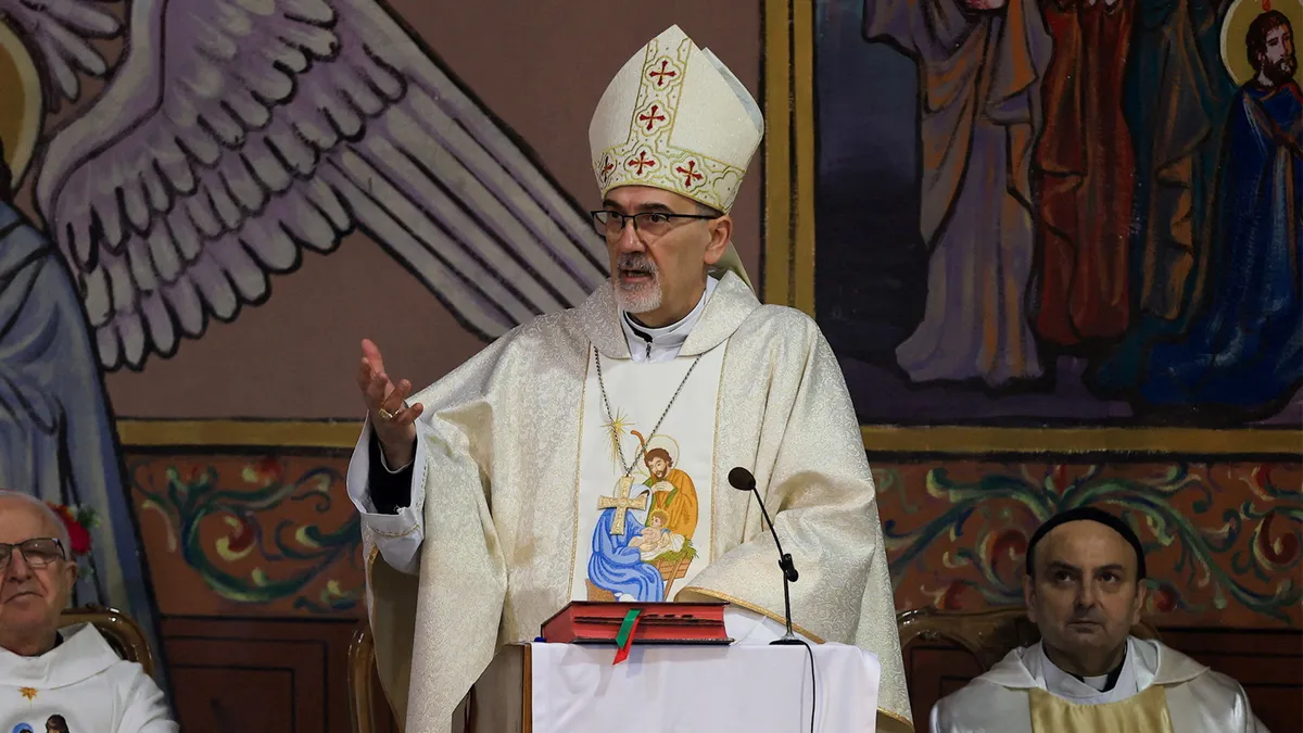 Jerusalem’s Latin Patriarch leads Christmas mass at Gaza church