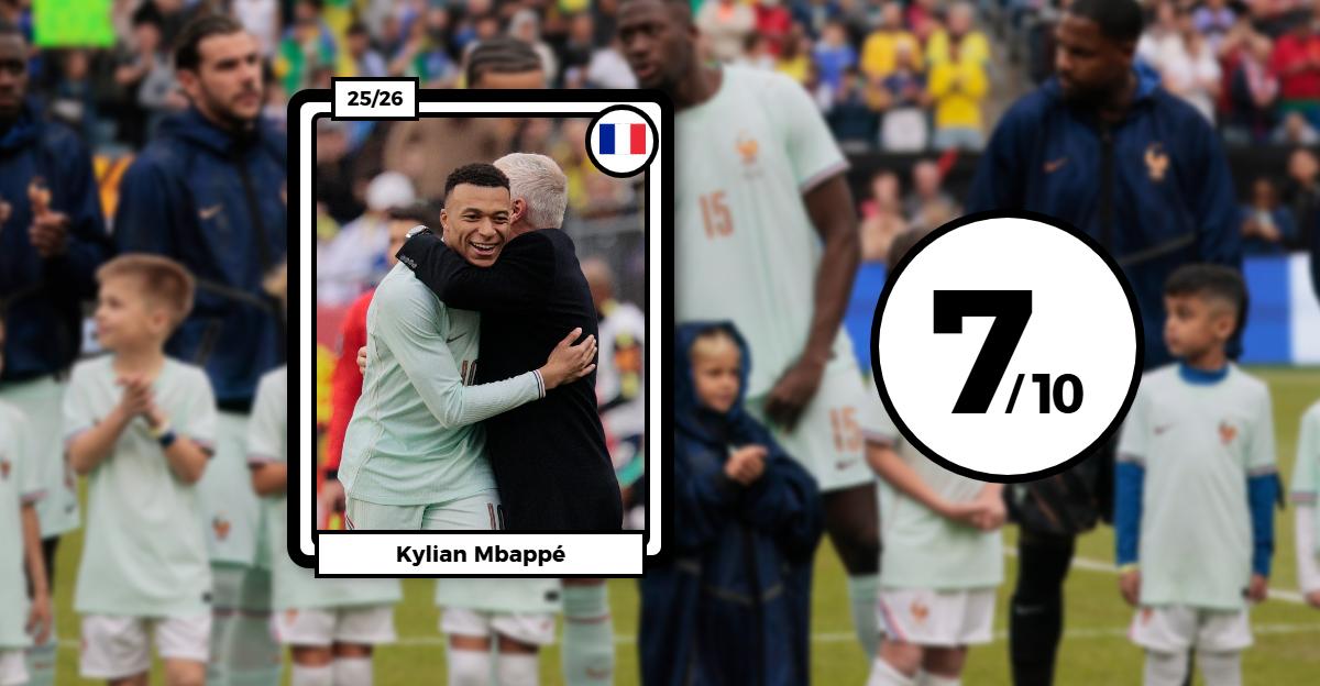 Les notes des Bleus contre le Brésil : Mbappé tueur à gages, Ekitiké précieux, Rabiot serein