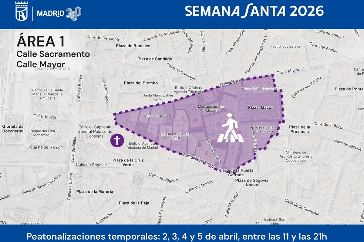 El Ayuntamiento peatonaliza siete áreas en el entorno de las parroquias más emblemáticas para blindar las procesiones de Semana Santa