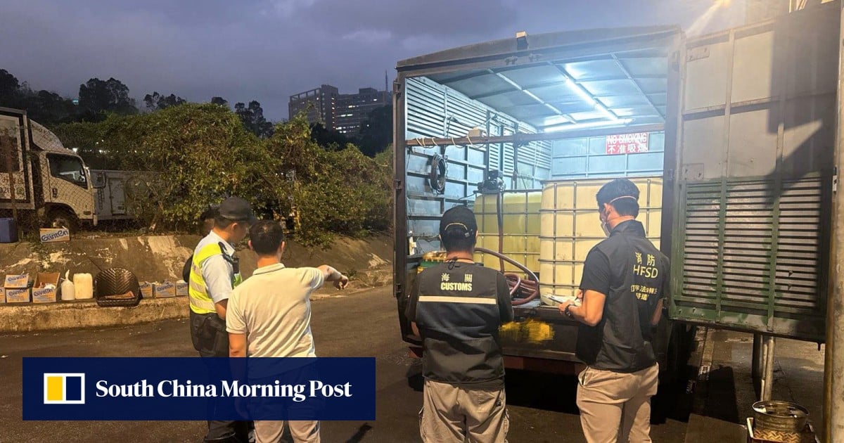 Over 8,000 litres of illicit fuel worth HK$250,000 seized, driver arrested