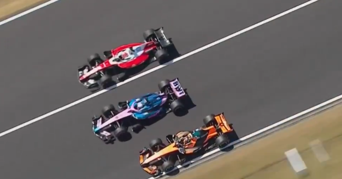 Formule 1 : trois monoplaces de front en bout de ligne droite à 320 km/h, l’image sensationnelle aux essais au Japon