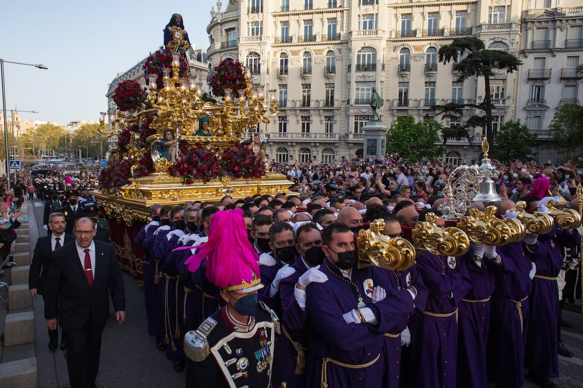 Semana Santa en Madrid: hasta 75 calles cortadas en los distritos de Centro y Salamanca por las procesiones 