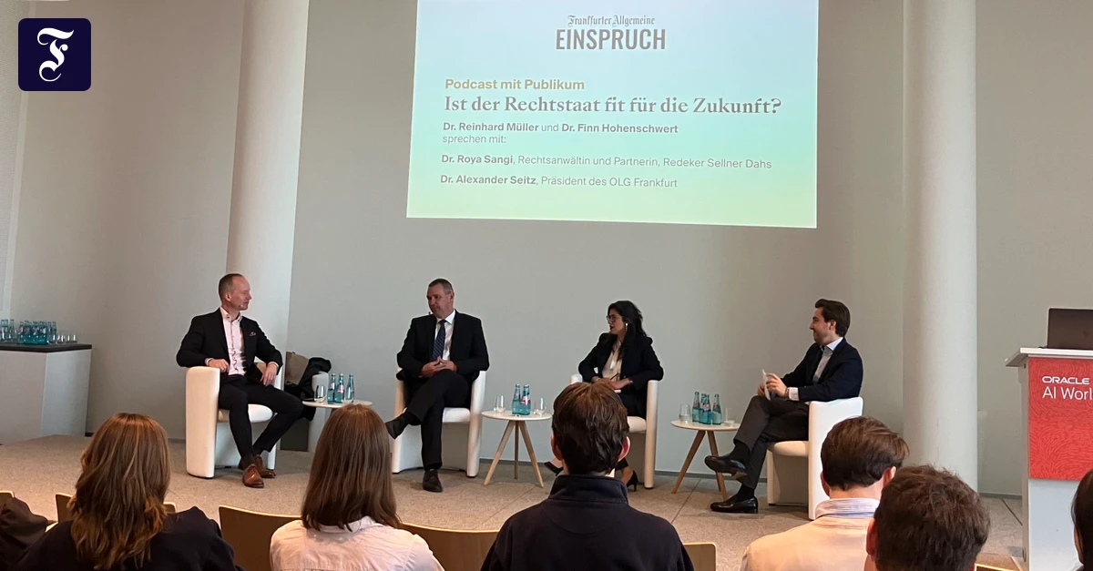 F.A.Z. Einspruch Podcast: Über KI-Richter, Lifestyle-Teilzeit in Großkanzleien und die AfD
