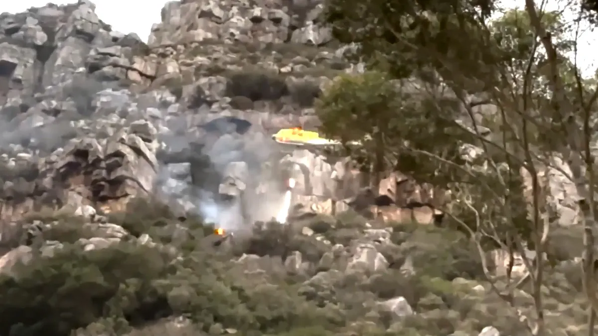 Pilots of firefighting helicopter survive crash in South Africa