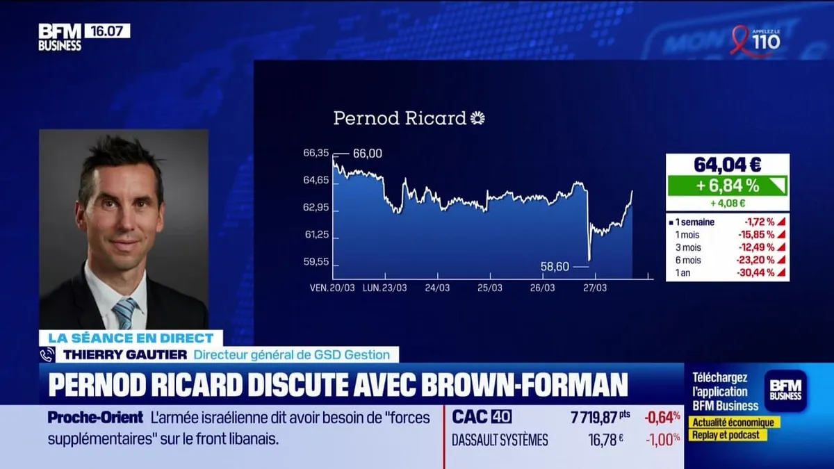 Pernod Ricard discute avec Brown-Forman - 27/03