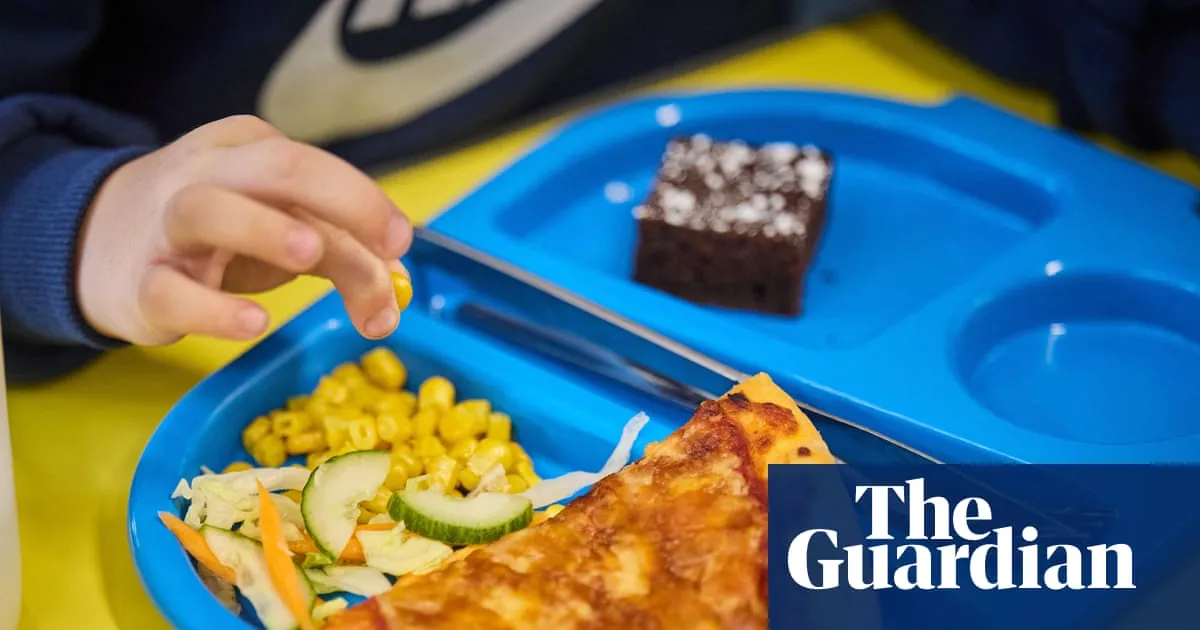 School dinners in England dominated by grab-and-go foods such as pizza and sausage rolls