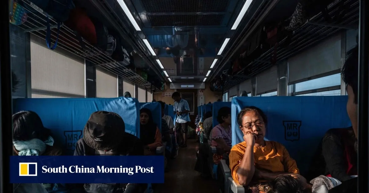 Myanmar travellers take to the trains as fuel prices rise