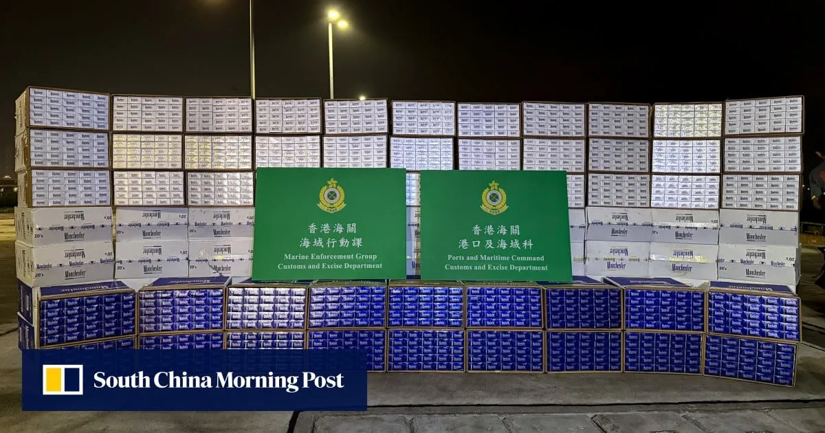 4 held as Hong Kong seizes HK$92 million of illicit cigarettes from cargo vessel