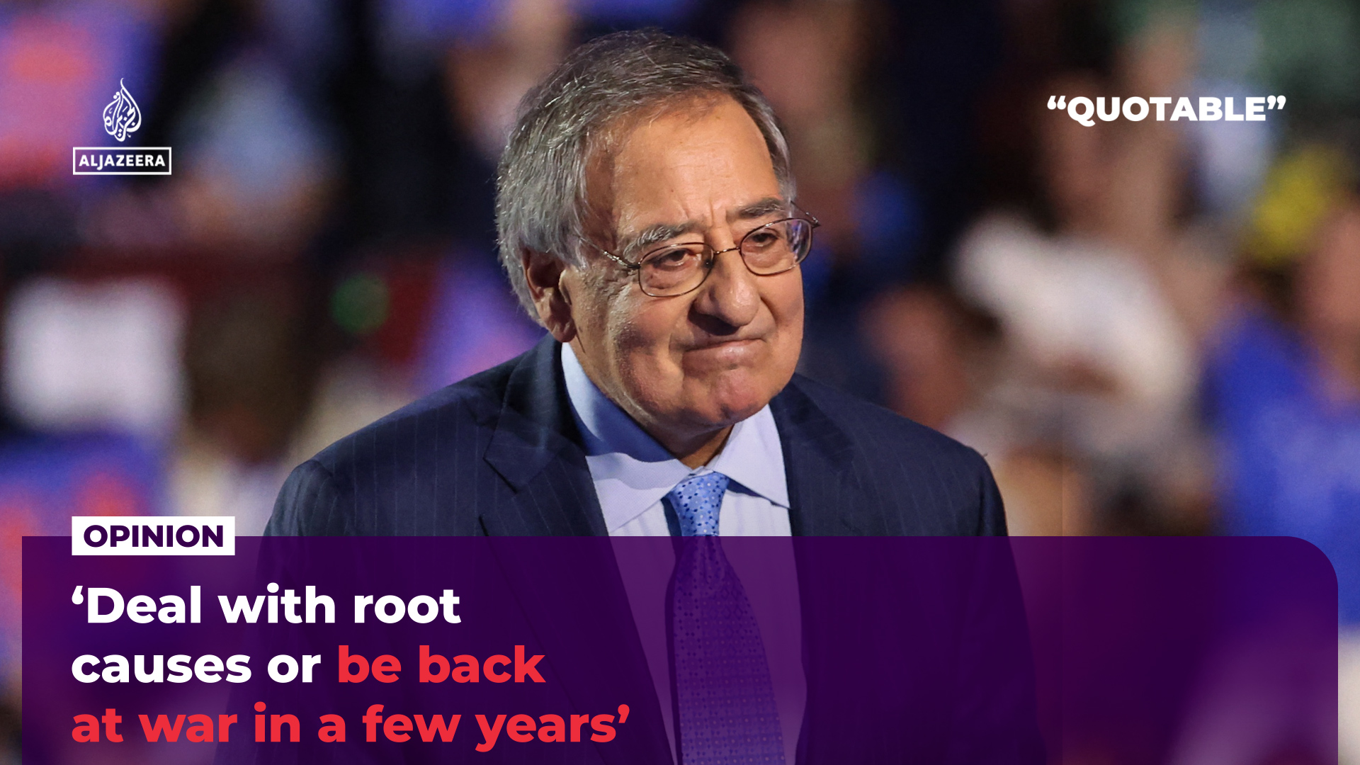 Former US defence chief says more war won’t bring peace to Middle East