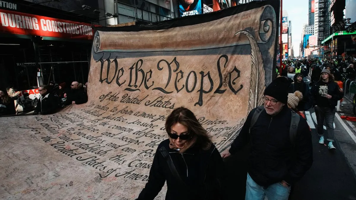 »No Kings«-Proteste: So demonstrieren die Menschen in den USA gegen Trump