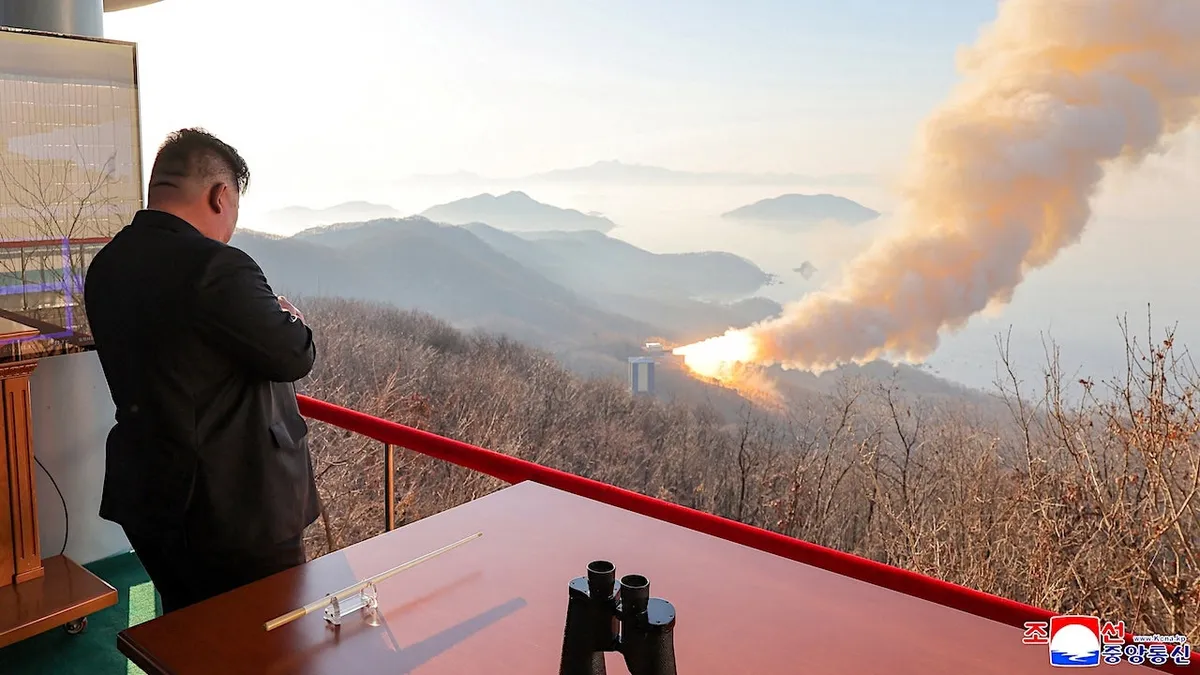 North Korea tests solid-fuel missile engine as Kim boosts threat to US mainland